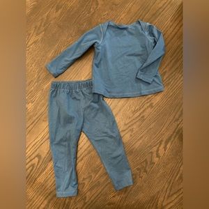 REI Infant Baby 12 months Blue Winter Base Layer Set